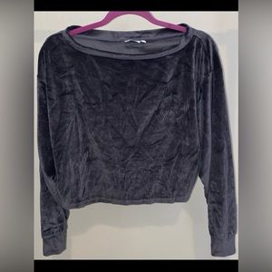 Asos Design Self Love Society Long Sleeve Velour Top - US 4